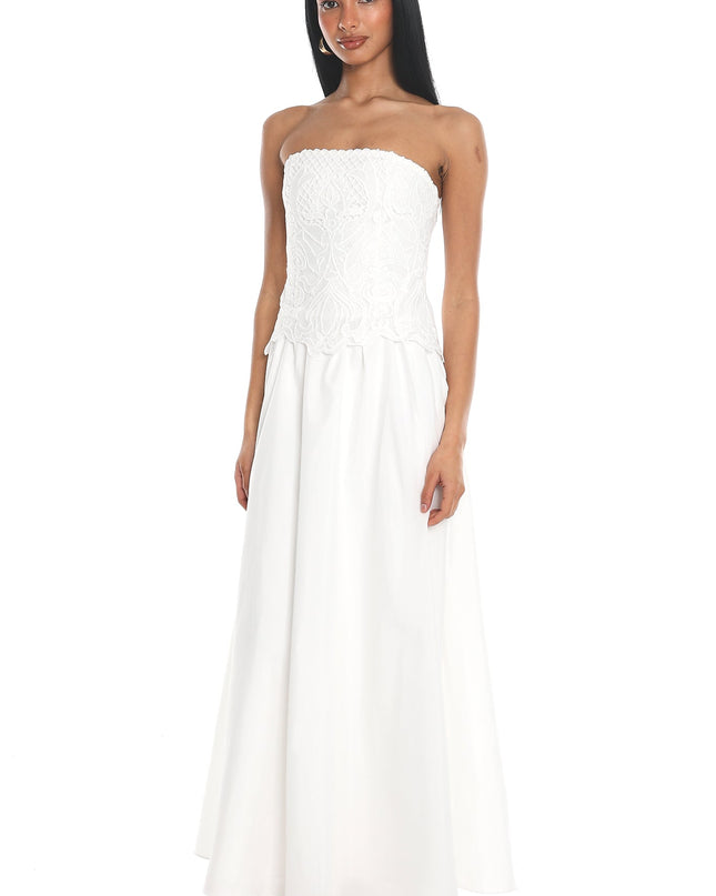 Off White Lace Maxi Dress