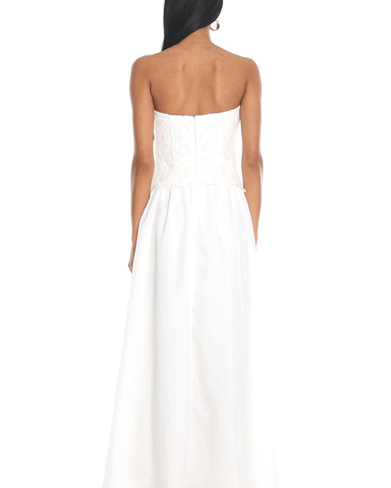 Off White Lace Maxi Dress