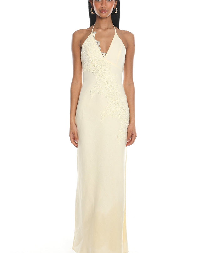 Butter Lace Halter Maxi Dress