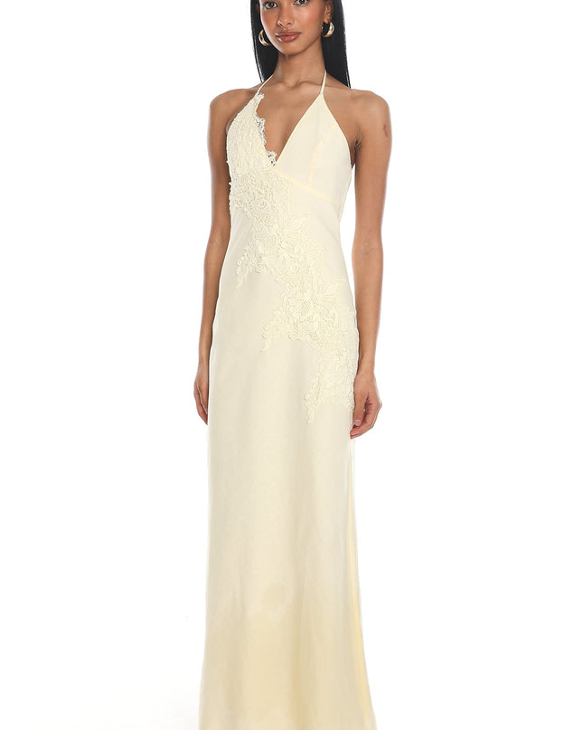 Butter Lace Halter Maxi Dress