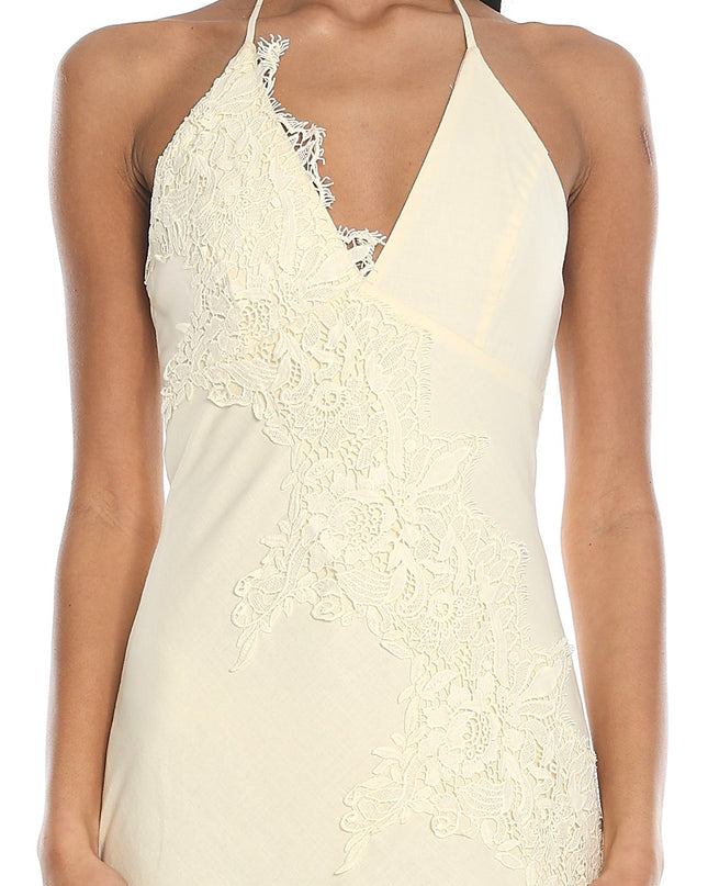 Butter Lace Halter Maxi Dress