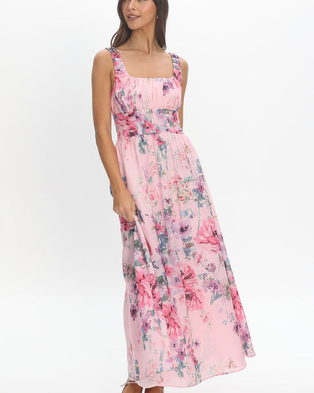 Lilac Floral Maxi Dress