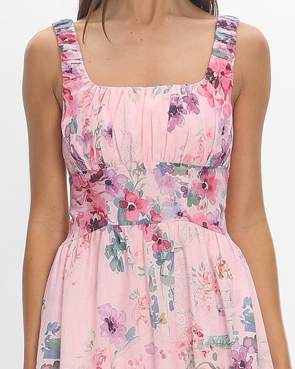Lilac Floral Maxi Dress