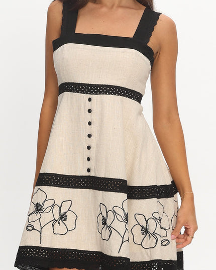 Ivory Sun Coast Lace Trim Mini Dress