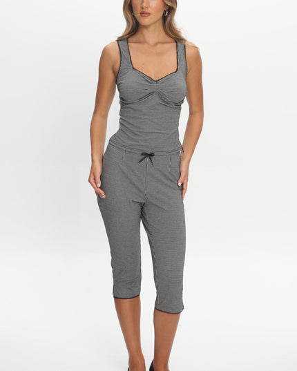 Black Sweetheart Top Checker