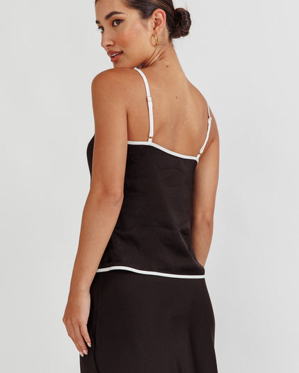Black One Tie Front Top