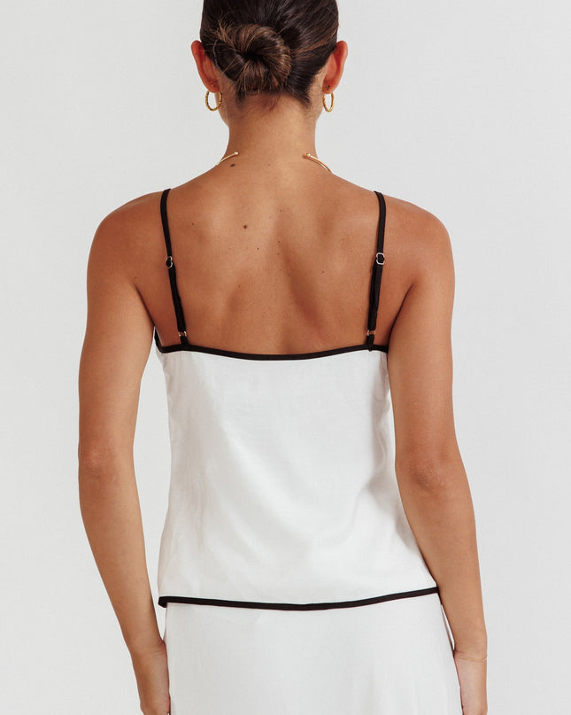 White One Tie Front Top