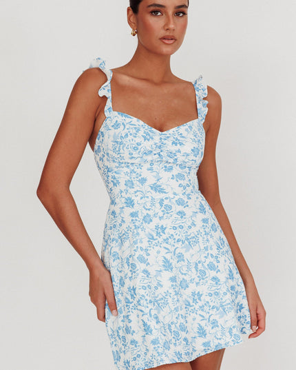 Blue Line Mini Dress