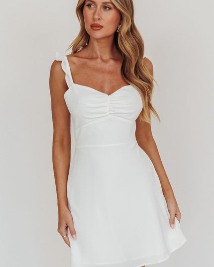 White A-line Mini Dress