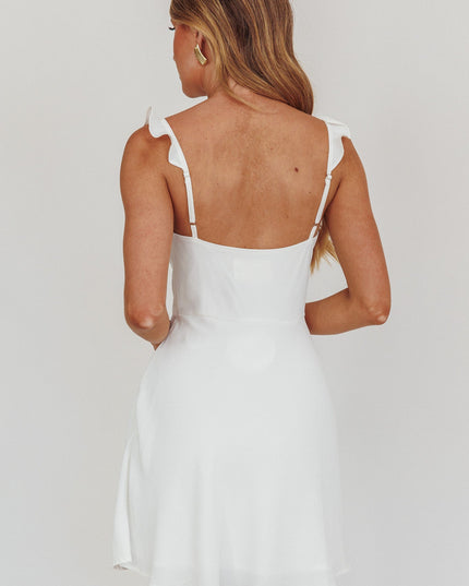 White A-line Mini Dress