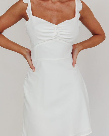 White A-line Mini Dress
