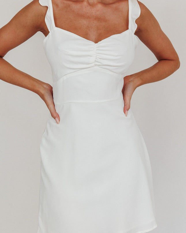 White A-line Mini Dress