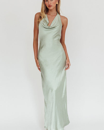 Matcha Halterneck Maxi Dress