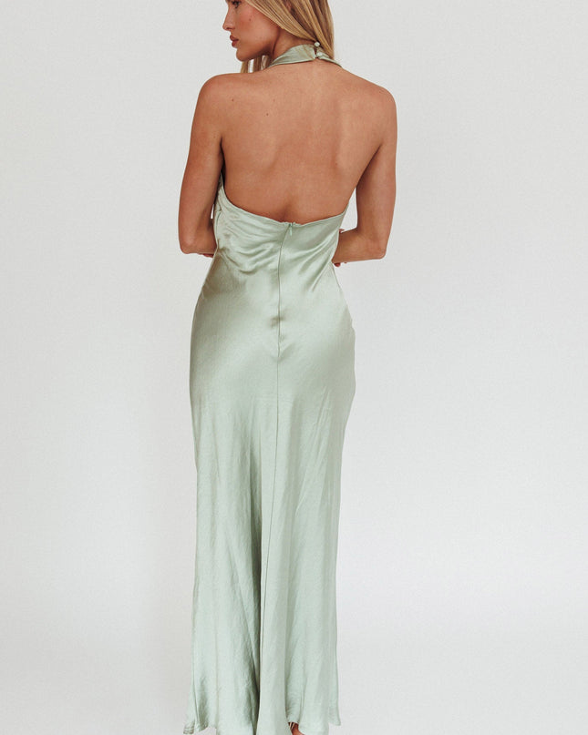 Matcha Halterneck Maxi Dress