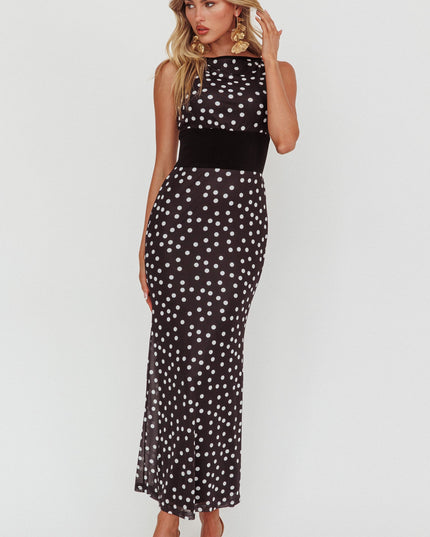 Black Scoop Back Maxi Dress Spot