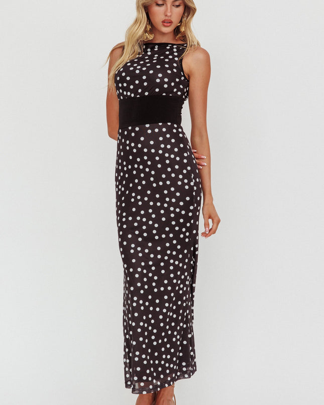 Black Scoop Back Maxi Dress Spot