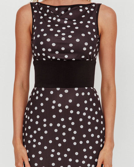 Black Scoop Back Maxi Dress Spot