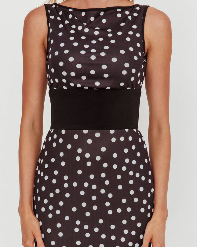 Black Scoop Back Maxi Dress Spot
