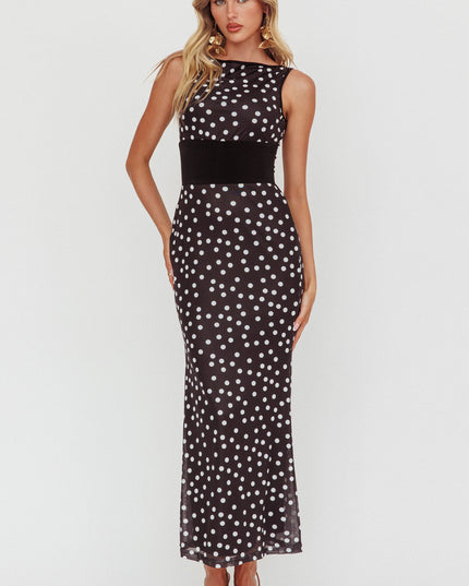 Black Scoop Back Maxi Dress Spot