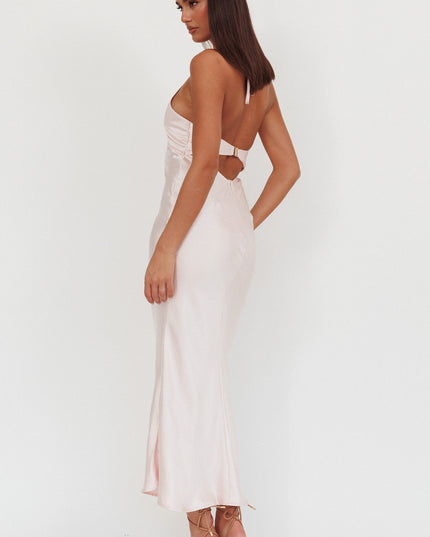 Pink Keyhole Bust Maxi Dress