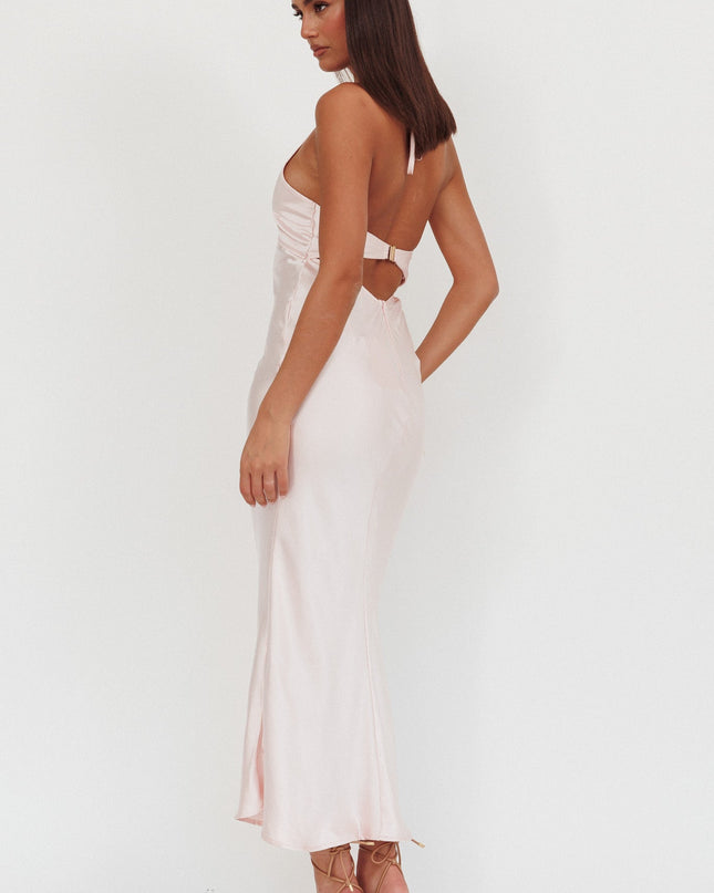 Pink Keyhole Bust Maxi Dress