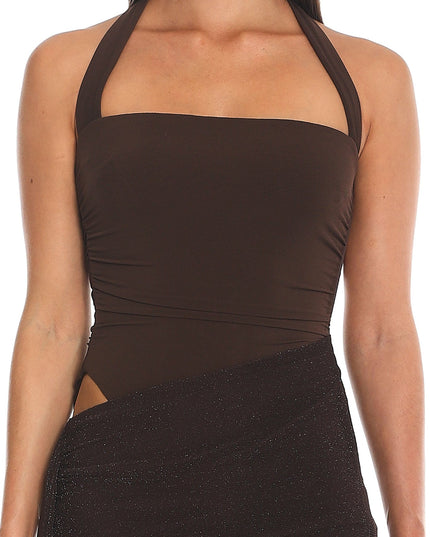 Cocoa Midnight Shimmer Cutout Maxi Dress