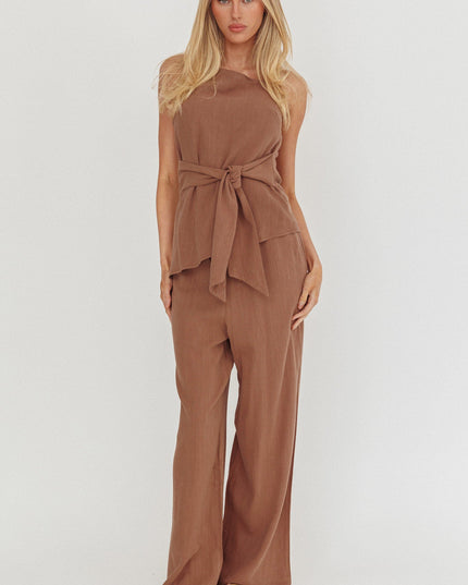 Chocolate Eniola Drawstring Pants