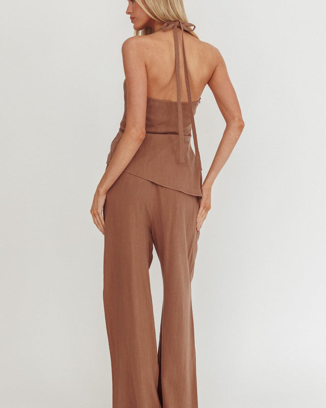 Chocolate Eniola Drawstring Pants