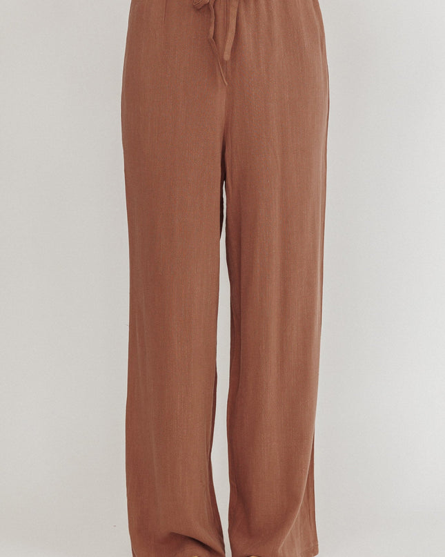Chocolate Eniola Drawstring Pants
