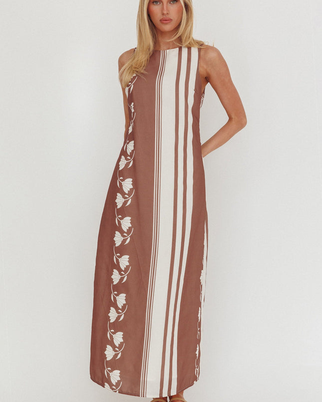 Sleeveless Waist Tie Maxi Dress Palma