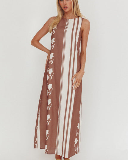 Sleeveless Waist Tie Maxi Dress Palma