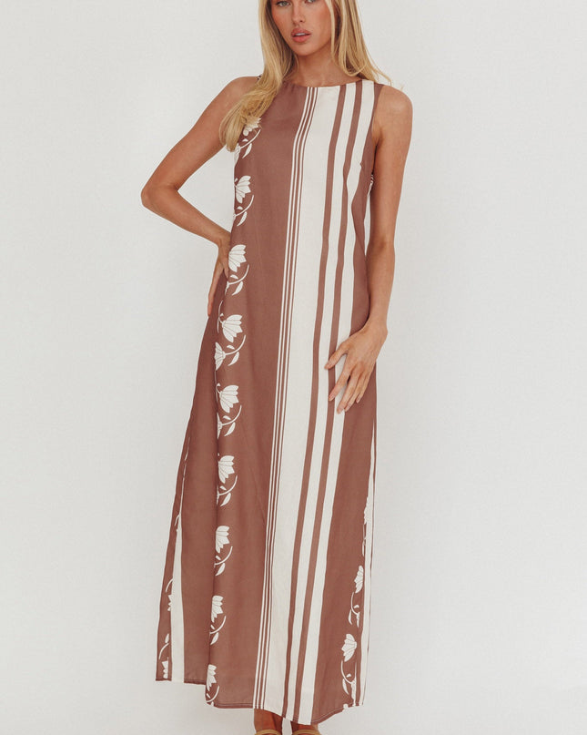 Sleeveless Waist Tie Maxi Dress Palma