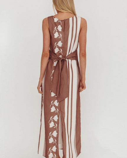 Sleeveless Waist Tie Maxi Dress Palma