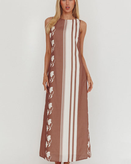 Sleeveless Waist Tie Maxi Dress Palma