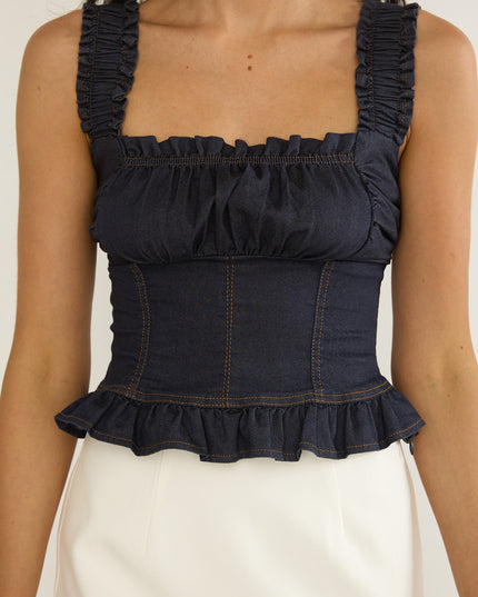 Indigo Pacer Smocked Top