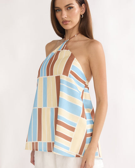 Butter Halter Top Print
