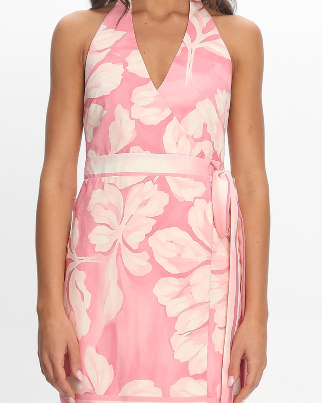 Pink Halter Mini Dress