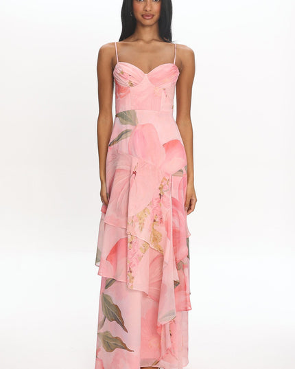 Pink Tiered Maxi Dress