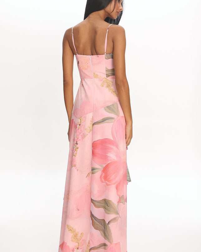 Pink Tiered Maxi Dress