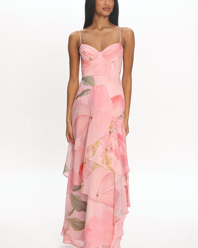 Pink Tiered Maxi Dress