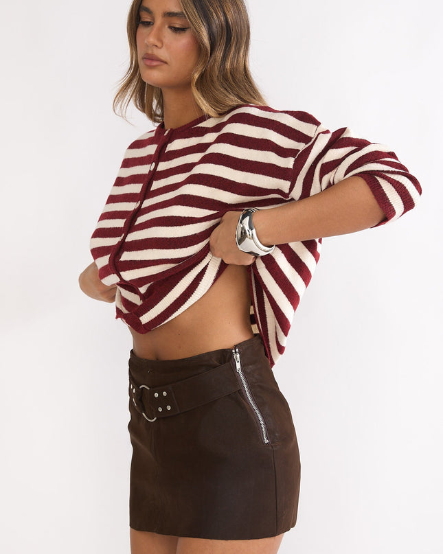 Brown Waist Belt Skort