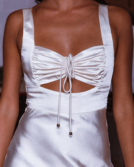 Oyster Drawstring Bust Midi Dress