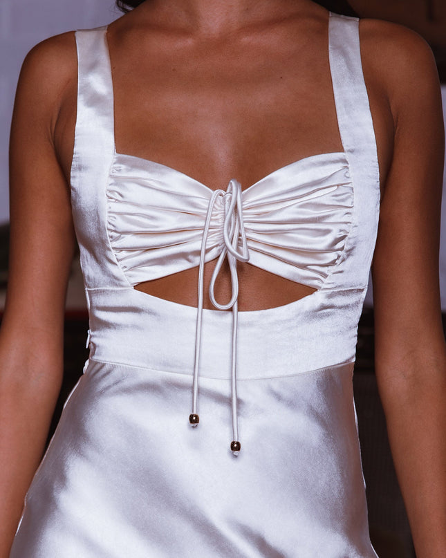 Oyster Drawstring Bust Midi Dress