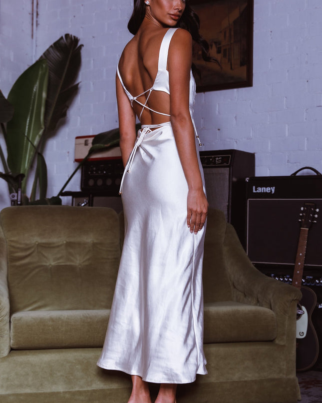 Oyster Drawstring Bust Midi Dress