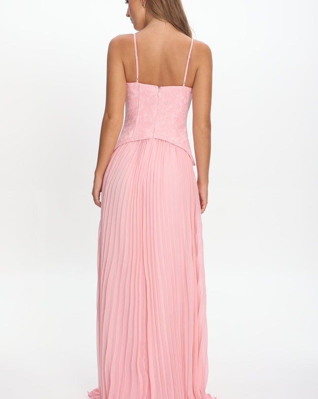 Pink Pleat Corset Dress