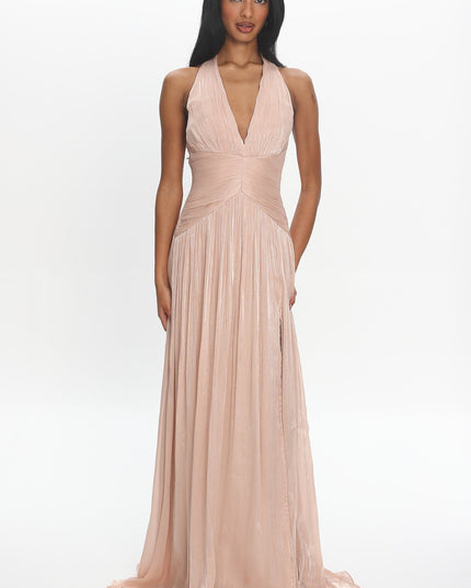 Champagne Champagne Wishes Halter Gown