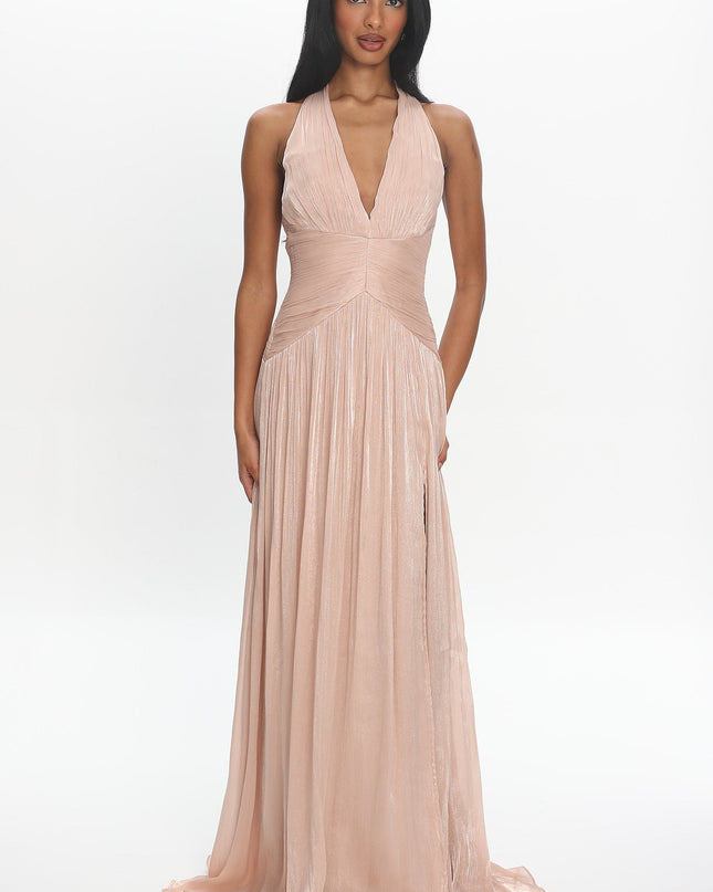 Champagne Champagne Wishes Halter Gown