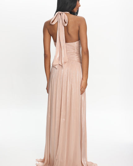 Champagne Champagne Wishes Halter Gown