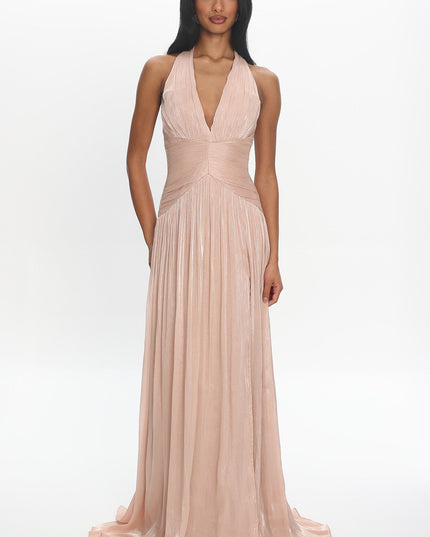 Champagne Champagne Wishes Halter Gown