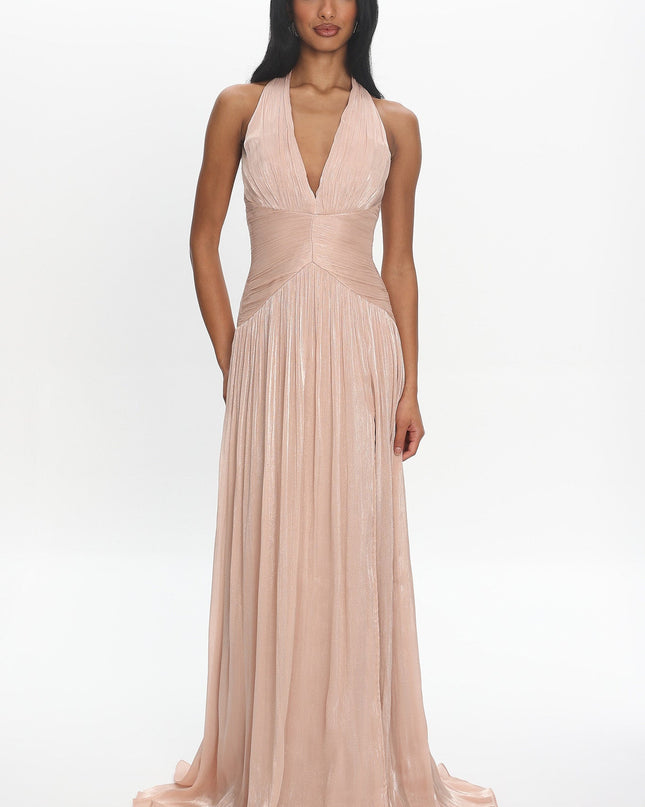 Champagne Champagne Wishes Halter Gown